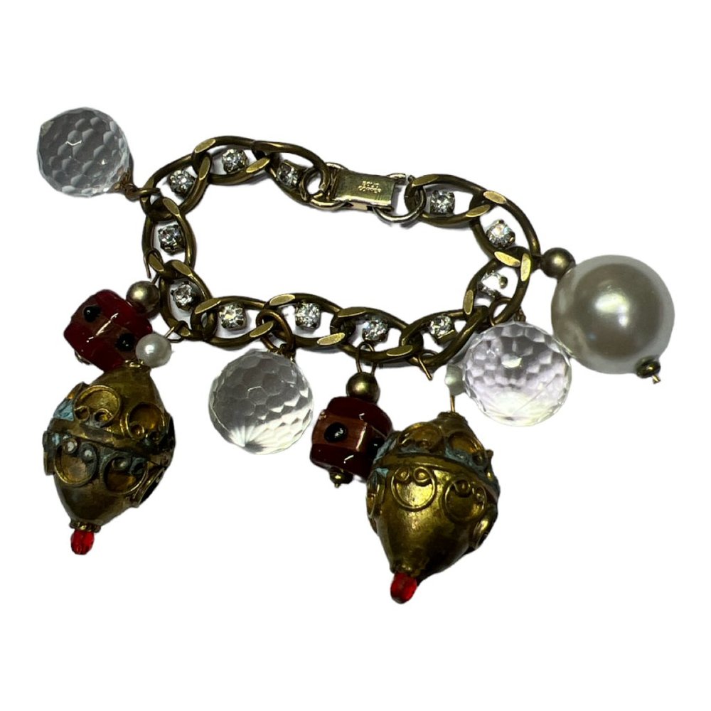 Vintage Solid Copper 8 Charm Bracelet